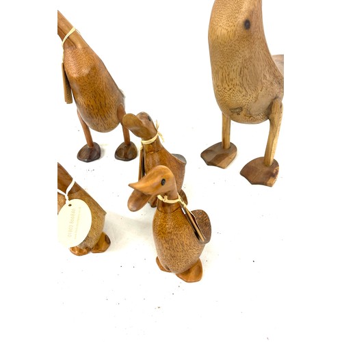 956 - Selection of Wooden duck ornaments by Dcuk