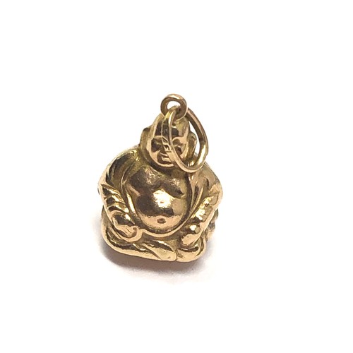 268 - 9ct gold sitting buddha charm (1g)