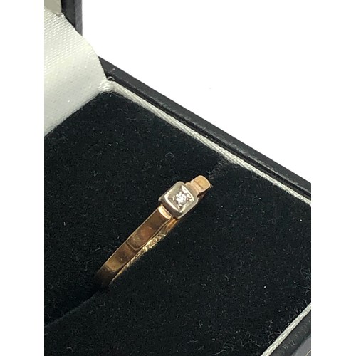 275 - 14ct gold antique old cut diamond solitaire ring (1.3g)