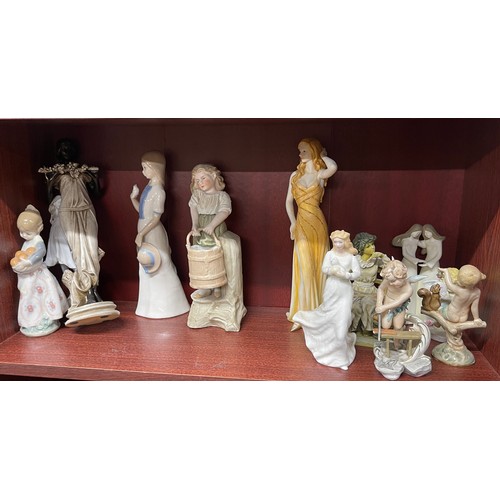 955 - Large selection of assorted lady figures includes Royal Dolton etc