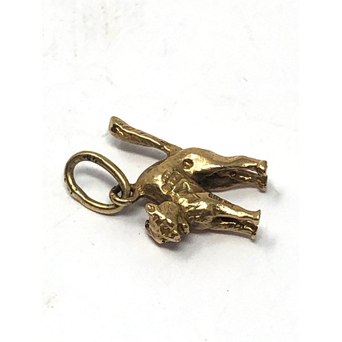 261 - 9ct gold vintage cat charm (1.4g)