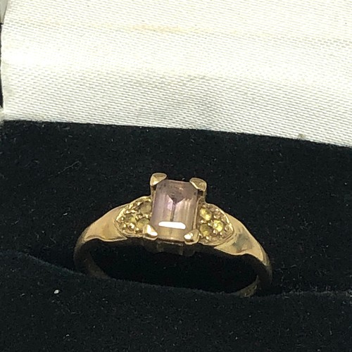 188 - 9ct gold ametrine cluster dress ring (2.3g)