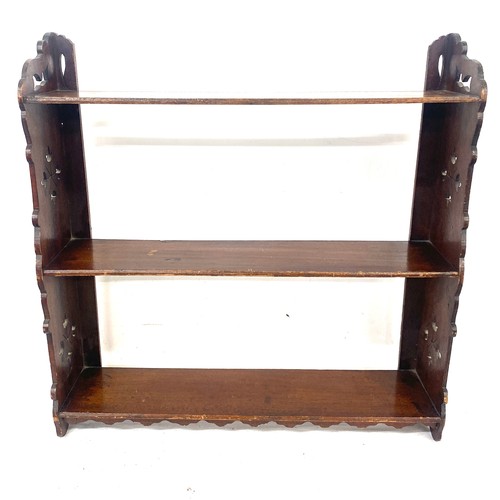 738 - Small Victorian wall rack measures approx 23.5 inches tall 21inches wide