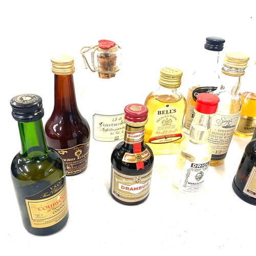 606 - Large selection of Alcohol miniatures includes Bells Whiskey etc