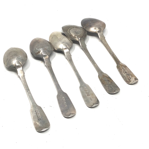 16 - 5 Antique georgian silver tea spoons weight 90g