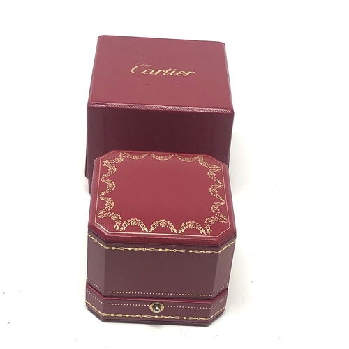 65 - Fine 950 plat boxed cartier wedding band weight of band 7.1g
 ring size is V