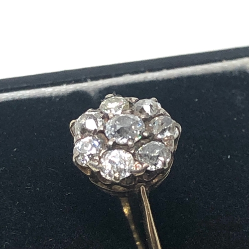 69 - Antique 18ct old cut diamond ring est .80ct diamonds