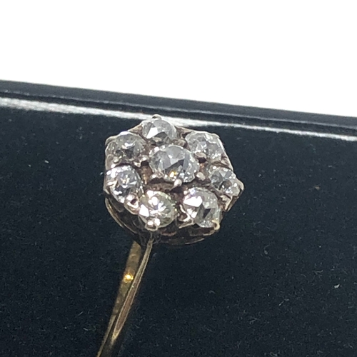 69 - Antique 18ct old cut diamond ring est .80ct diamonds