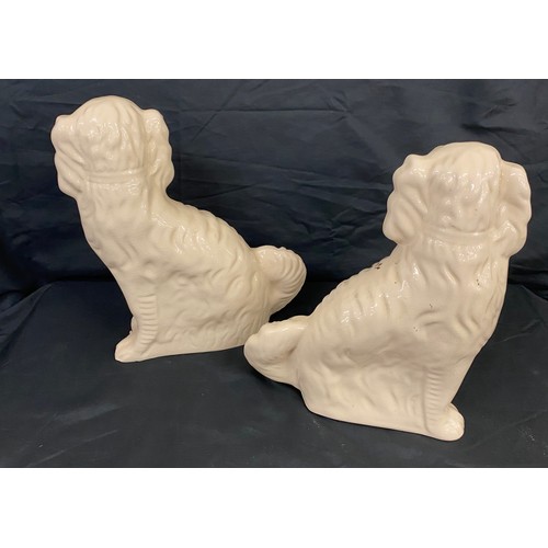 90 - Pair vintage Staffordshire dogs, approximate height 12 inches