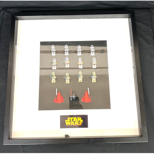 9 - Framed Star Wars lego figures, frame measurements: 20.5 by 21 inches