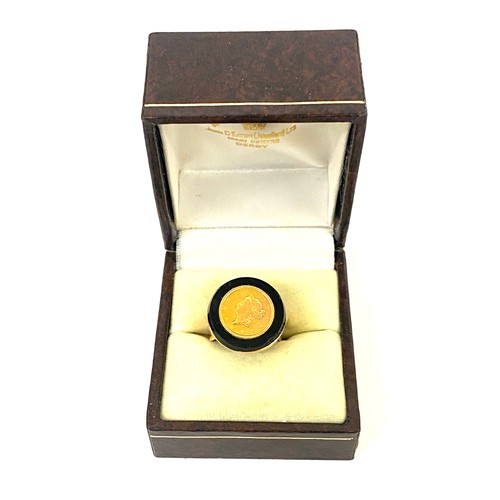 502 - Vintage coin set ring