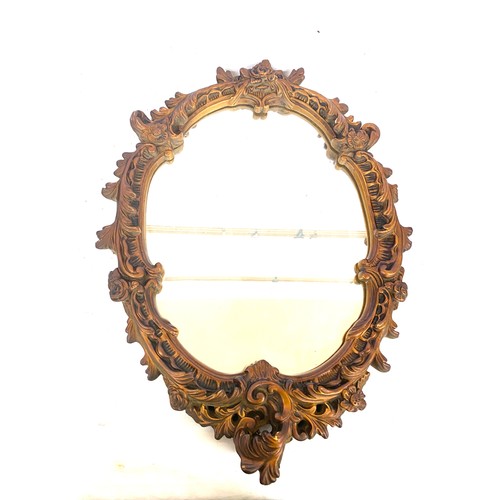 83 - Vintage chalk framed mirror, approximate measurements: Height 26 inches, Width 19 inches