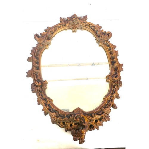 83 - Vintage chalk framed mirror, approximate measurements: Height 26 inches, Width 19 inches