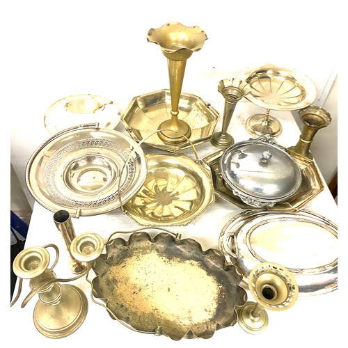 219 - Selection vintage silver plated items to include tureens,  trinket dishes, candlestick holders etc