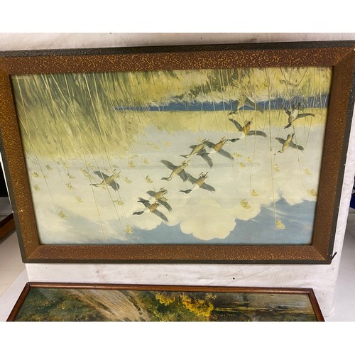 180 - Large selection of assorted vintage and later framed pictures and prints largest measures approx 28 ... 