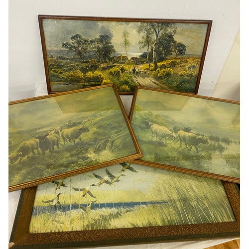 180 - Large selection of assorted vintage and later framed pictures and prints largest measures approx 28 ... 