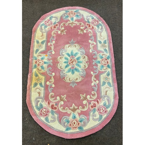 226 - Vintage lounge rug by Rugs With Flair measures approx 58 inches long 36 inches wide