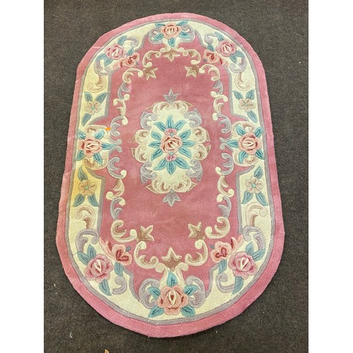 226 - Vintage lounge rug by Rugs With Flair measures approx 58 inches long 36 inches wide