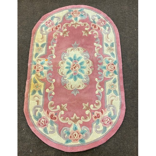 226 - Vintage lounge rug by Rugs With Flair measures approx 58 inches long 36 inches wide