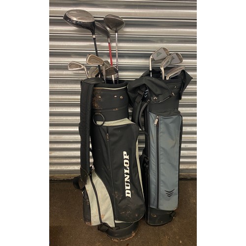 224 - Large selection of assorted Golf Clubs and 2 golf bags includes Galloway, Dunlop, Hippo etc