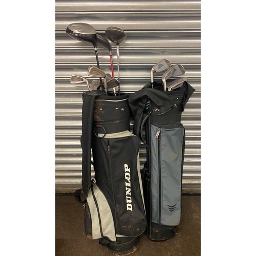 224 - Large selection of assorted Golf Clubs and 2 golf bags includes Galloway, Dunlop, Hippo etc