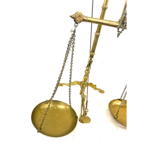 206 - Set of vintage brass balance scales