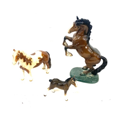 498 - Selection of 3 vintage Beswick Horses