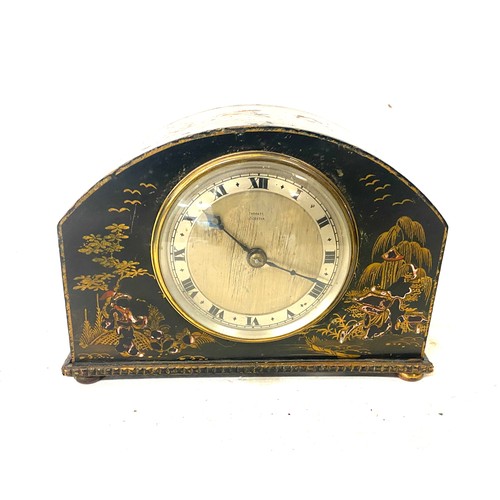 1 - Vintage Tarratt Leicester inlaid mantle clock, untested