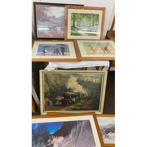 228 - Large selection of assorted framed prints