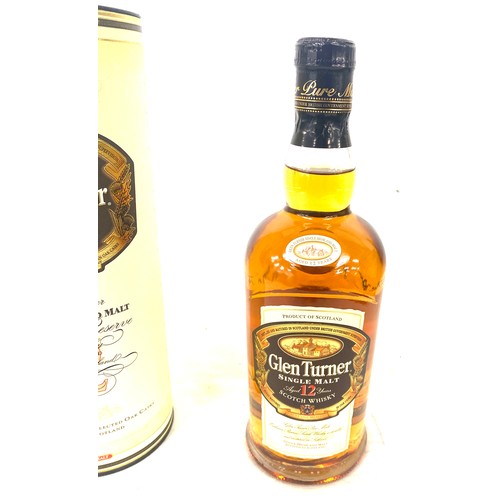 21 - Cased Glen Turner Single Malt Aged 12 Years Scotch whisky, Highland Malt