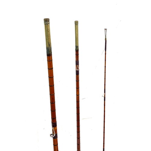 275 - Vintage R.Sealey - Festival coarse fishing Split cane fishing rod, rare with case