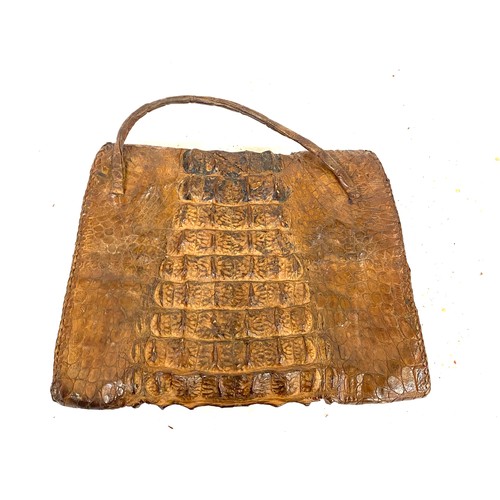 39 - Vintage cayman skin handbag