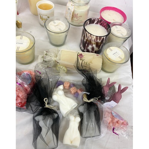 313 - Large selection of assorted candles/ wax melts etc