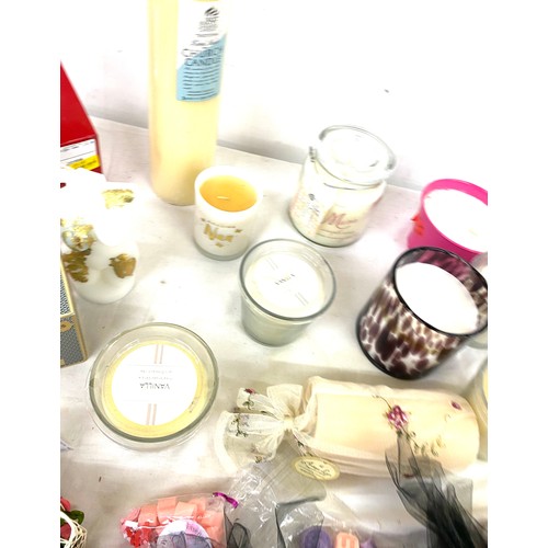 313 - Large selection of assorted candles/ wax melts etc