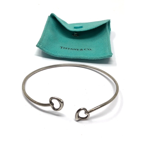 128 - Silver Tiffany & Co peretti heart bracelet