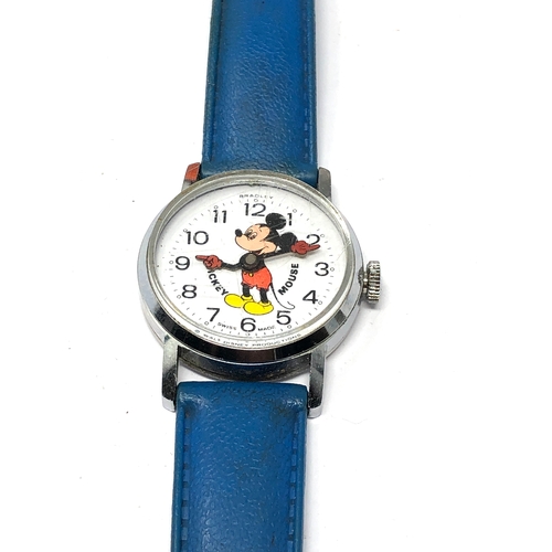 Vintage novelty Bradley mickey mouse dial wristwatch the watch will