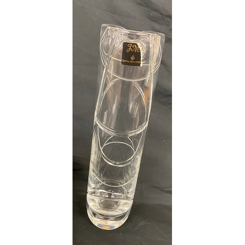 24 - Vintage Royal Doulton Julie Mcdonald Fine led crystal glass vase