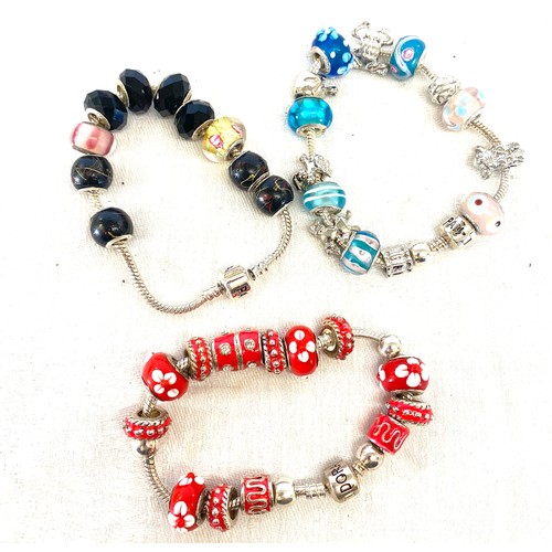 510 - 3 charm bracelets (not Pandora)