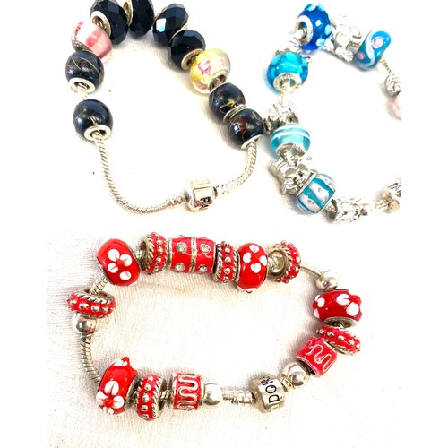 510 - 3 charm bracelets (not Pandora)