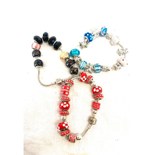 510 - 3 charm bracelets (not Pandora)