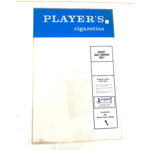 173 - Vintage players cigarette advertising sign measures approx 26 inches high and 16 inches width