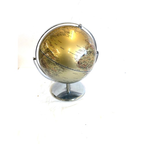 163 - Metal base desk top globe height approx 13 inches tall