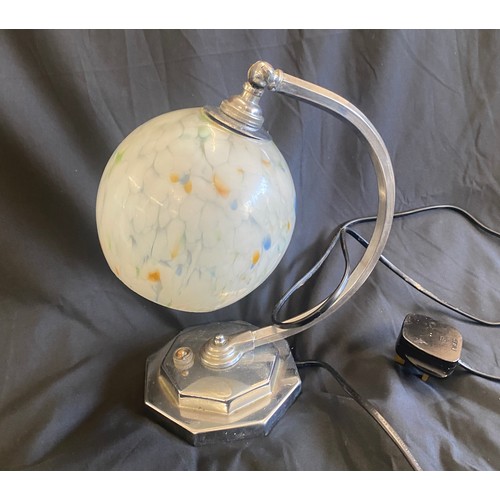 167 - Art Deco style chrome table lamp, untested