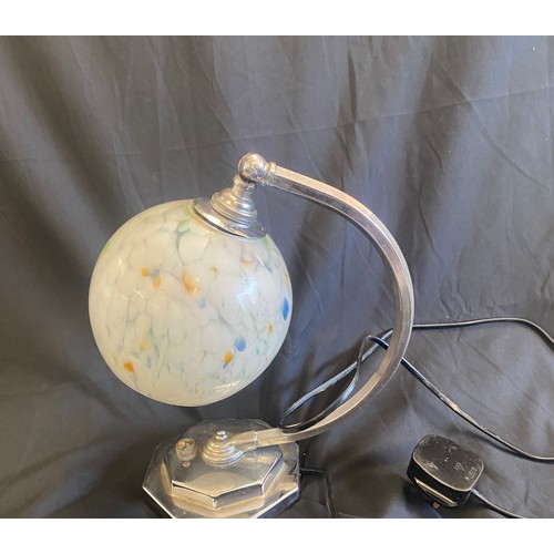 167 - Art Deco style chrome table lamp, untested