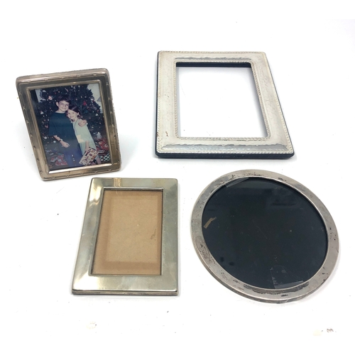 45 - 4 silver picture frames repair or parts