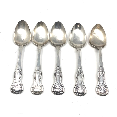 51 - 5 antique scottish silver tea spoons