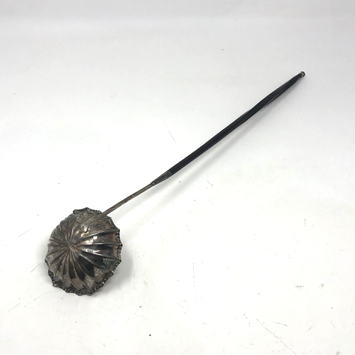 30 - Antique silver twisted horn handle toddy ladle not hallmarked xrt tested as silver