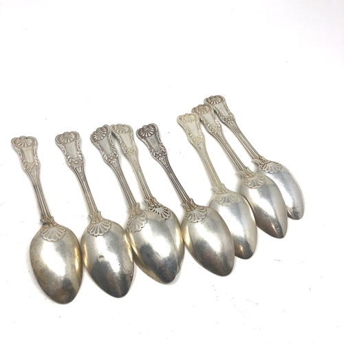 52 - 8 georgian scottish silver tea spoons