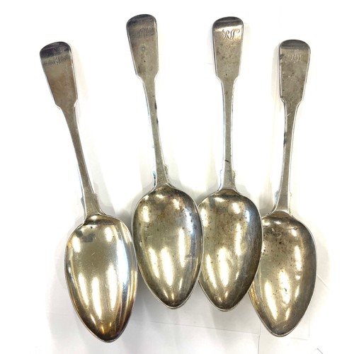 488 - George III Edinburgh 1817 set of 4 Mitchell and russell silver table spoons weight approx 268grams