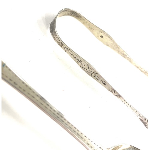 487 - George III London 1795 Peter and Ann Bateman silver sugar tongs approximate weight31.5g, George III ... 